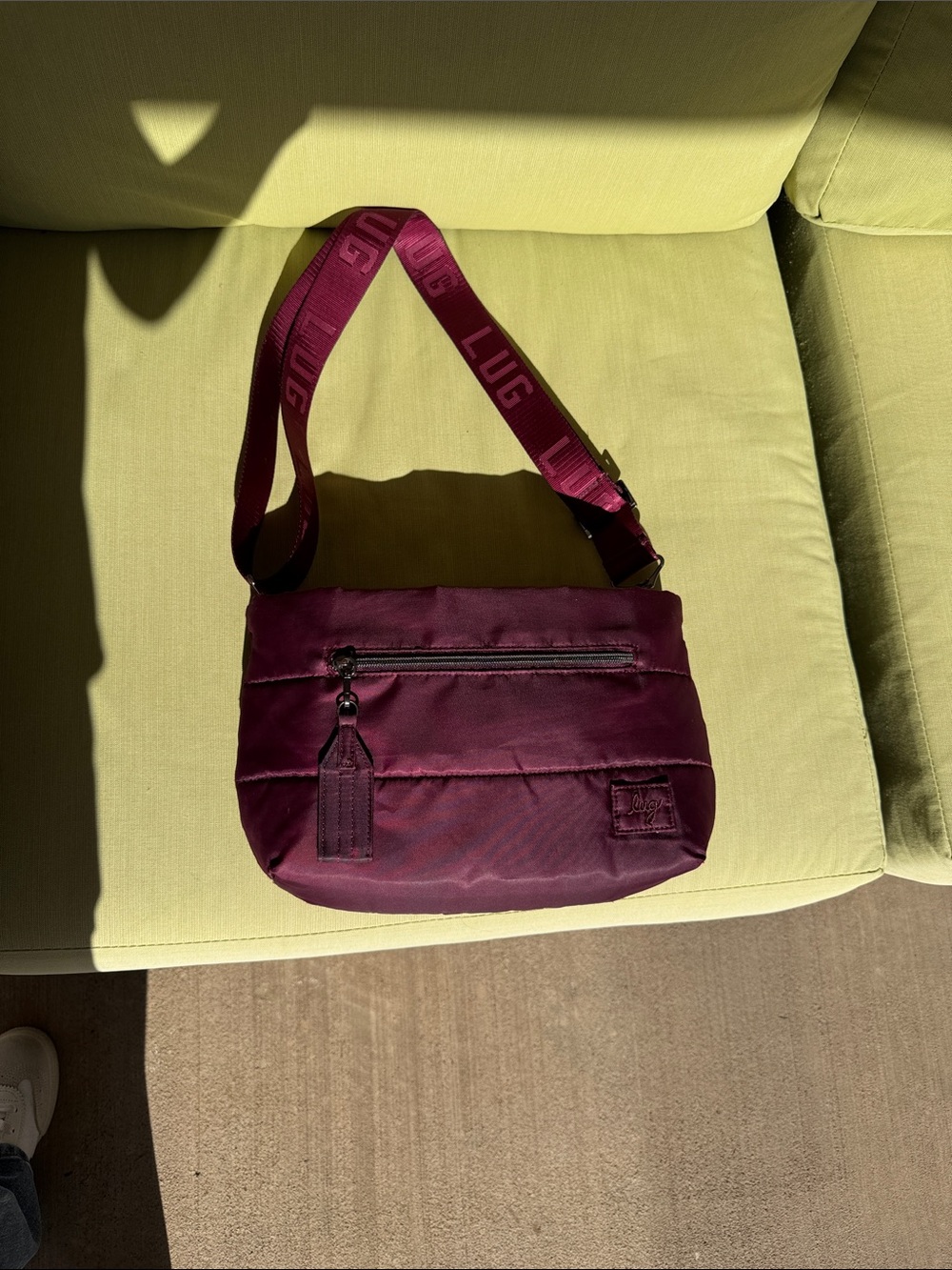 Lug Puffer Crossbody with Logo 
Strap